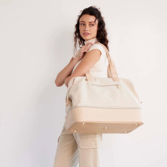 BEIS The Weekender Bag Beige NWT - Picture 1 of 7